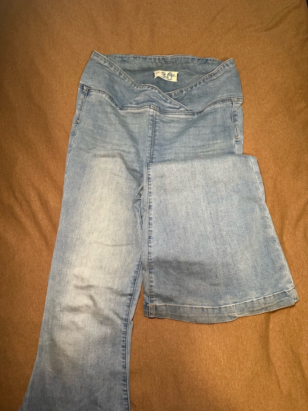 We The Free Light Blue Wide Leg Jeans